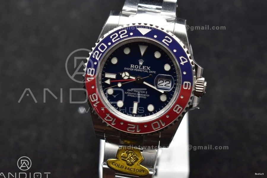 on Gold Weight BLRO Bracelet Dial Gain GMT Black VR3285 126719 Oyster CHS Best Factory Edition Master II 1:1 1109